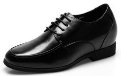 【何金昌】抢购体验款男式内增高皮鞋增高7cm黑色200